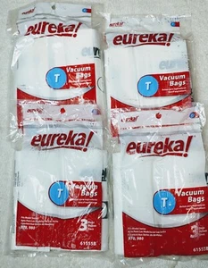 4 X Genuine Eureka Style T Vacuum Bag 61555B - 4 PKGS- 3 bags per pkg (12) New - Picture 1 of 3