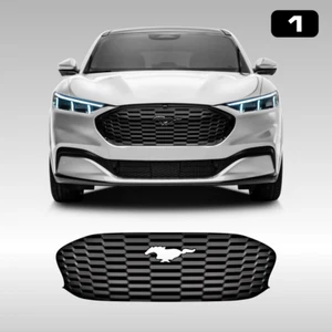 Calcomanía de imitación de parrilla frontal DISEÑO 1 brillo, para Mach-E 2021 2022 2023 - Imagen 1 de 3