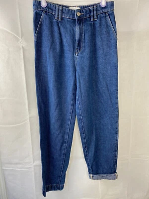 Marks&Spencer Per Una Denim Blue High Rise Tapered Jeans UK 10 - Image 1 of 4