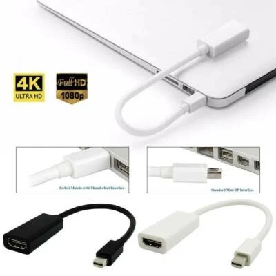 Mini DisplayPort Thunderbolt To HDMI Adapter For Microsoft Surface Pro BLK WHT - Image 1 of 4