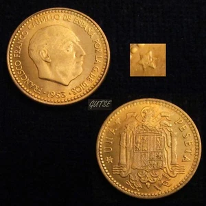 *GUTSE* FRANCO-1, 1 PESETA 1953*19-63, BRILLO ORIGINAL, SIN CIRCULAR. - Picture 1 of 1