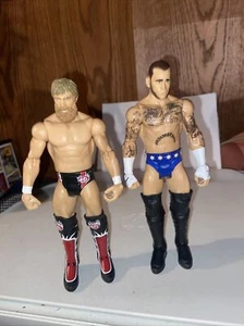 WWE AEW Mattel Basic CM Punk Daniel Bryan Bryan Danielson Action Figure Bundle - Picture 1 of 4