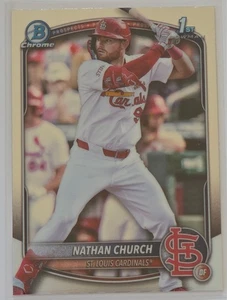 Nathan Church 2025 Bowman Chrome 1st Bowman #BCP-192 Cardinals - Picture 1 of 2