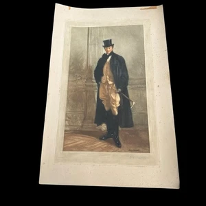 Mezzotint original firmado 1929 en papel “el antepasado” por John Singer Sargent - Imagen 1 de 15