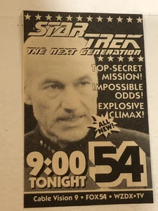 Star Trek The Next Generation Vintage Print Ad Patrick Stewart WZDX 54 Tpa13 - Picture 1 of 2