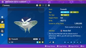 Pokemon Scarlet and Violet PSV - Shiny 6IV Frosmoth - Picture 1 of 3