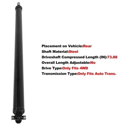 Drive Shaft Rear for Chevrolet Silverado 2500 HD 2005-2006 143.5 Inch 15713687 - Image 1 of 4