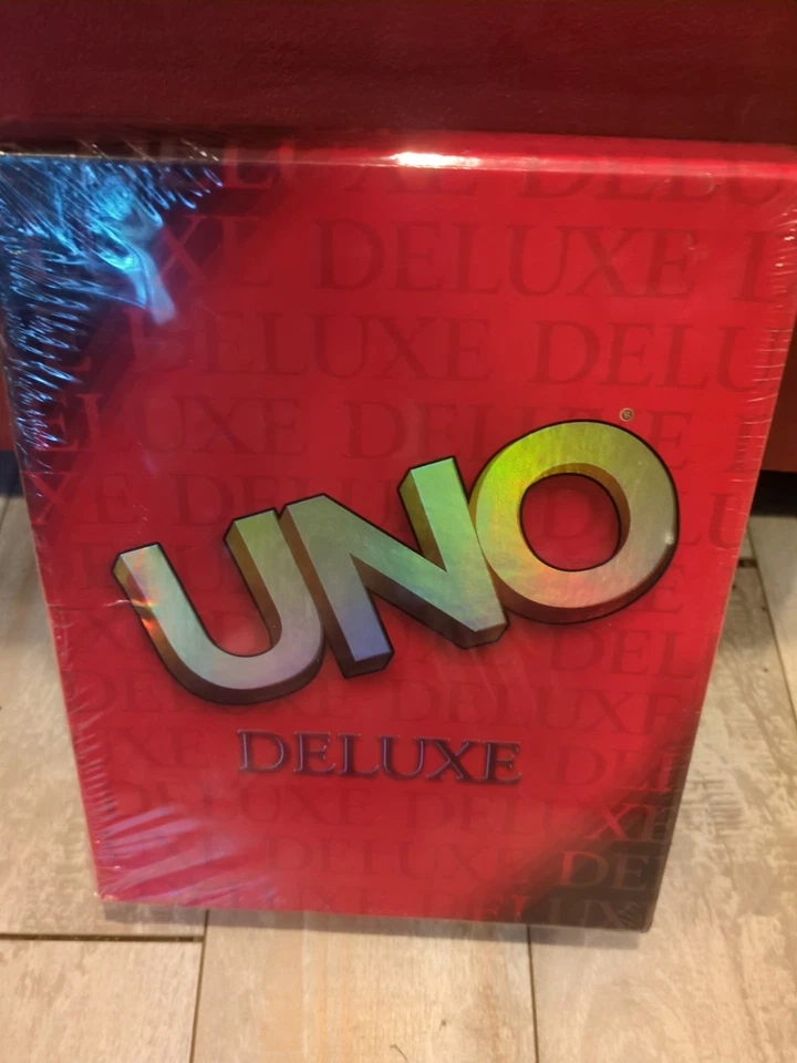 2001 Mattel "UNO Deluxe" Card Game - Complete - Reshrinkwrapped. - Image 1 of 2