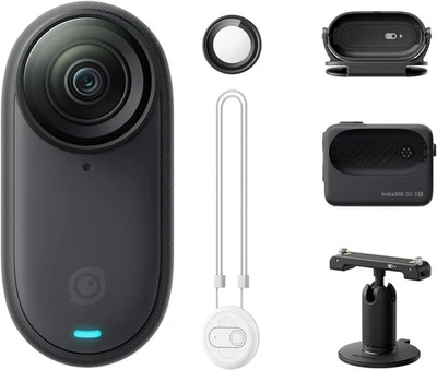 Insta360 GO 3S 64GB Midnight Black - 4K Tiny Portable Vlogging Camera, Hands-Fre - Image 1 of 4
