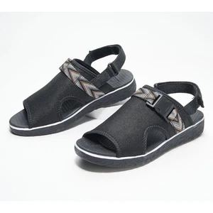 Neu Muk Luk Boardwalk Parade verstellbare Damen-Pantoletten Sandalen schwarz Größe 7 - Bild 1 von 5