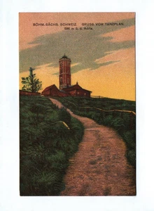 Künstler Ak Böhm. Sächs. Schweiz Gruss vom Tanzplan 1924 - Bild 1 von 2