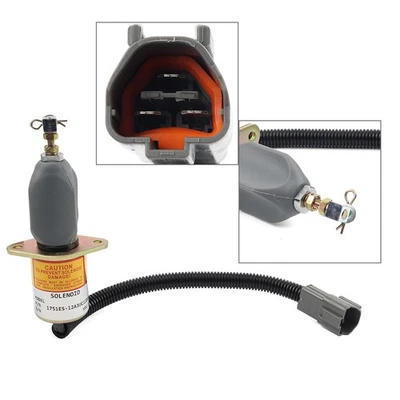 For Hyundai R60-5 Excavator 1751ES-12A3UC12B1S Fuel Shut Off Solenoid Valve - Image 1 of 4