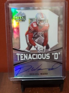 2018 Leaf Metal Draft Denzel Ward Tenacious D #td-DW1 Rookie Auto RC - Bild 1 von 3