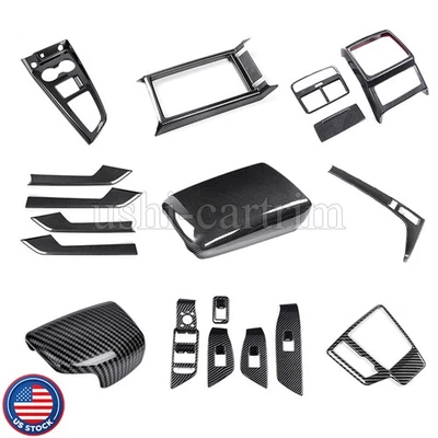 Cubierta de accesorios interiores de fibra de carbono para Audi A4 A5 2017-2025 2024 2023 Foto 1 de 4