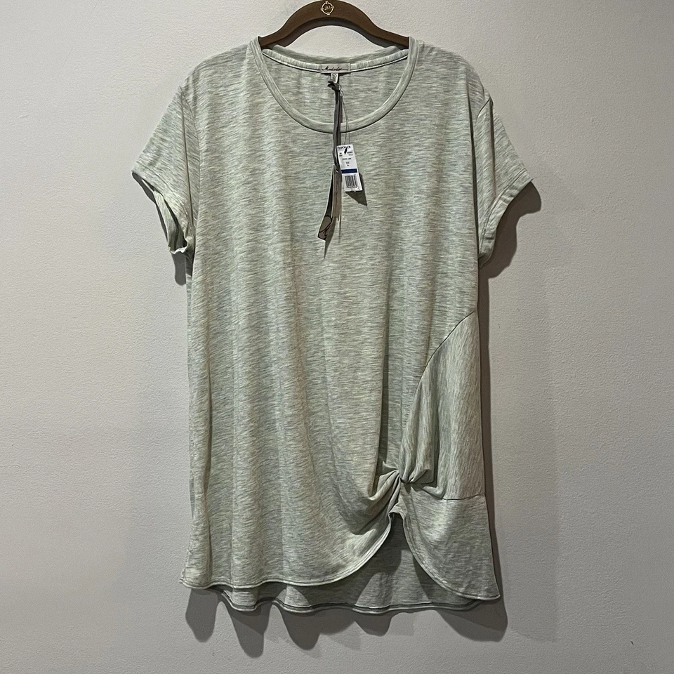 Camisa Mod-o-doc Para Mujer XL Verde Cuello en V Manga Corta Acanalada Suave Cómoda Von Maur Foto 1 de 4