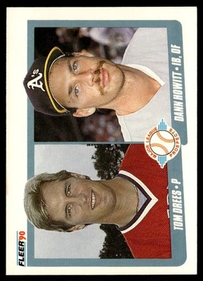 1990 Fleer Tom Drees/Dann Howitt Rookie Chicago White Sox/Oakland Athletics #644 - Image 1 of 2