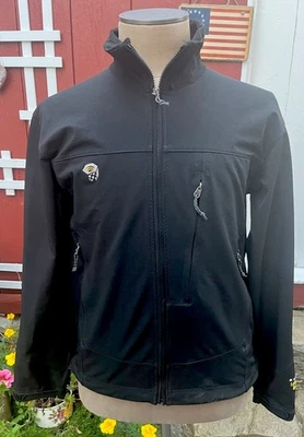 Mountain Hardwear Black Ozonic Jacket Men's Large Softshell Full Zip Outdoor - Image 1 of 4