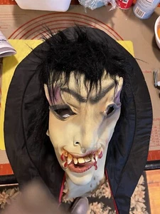 Scary Old Witch, Lady Mask Latex with Hair Halloween Realistic Face Full - Picture 1 of 4