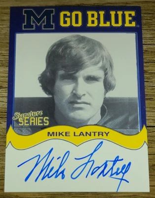 TK Legacy Michigan Wolverines MGB87 Mike Lantry Autograph - Image 1 of 2