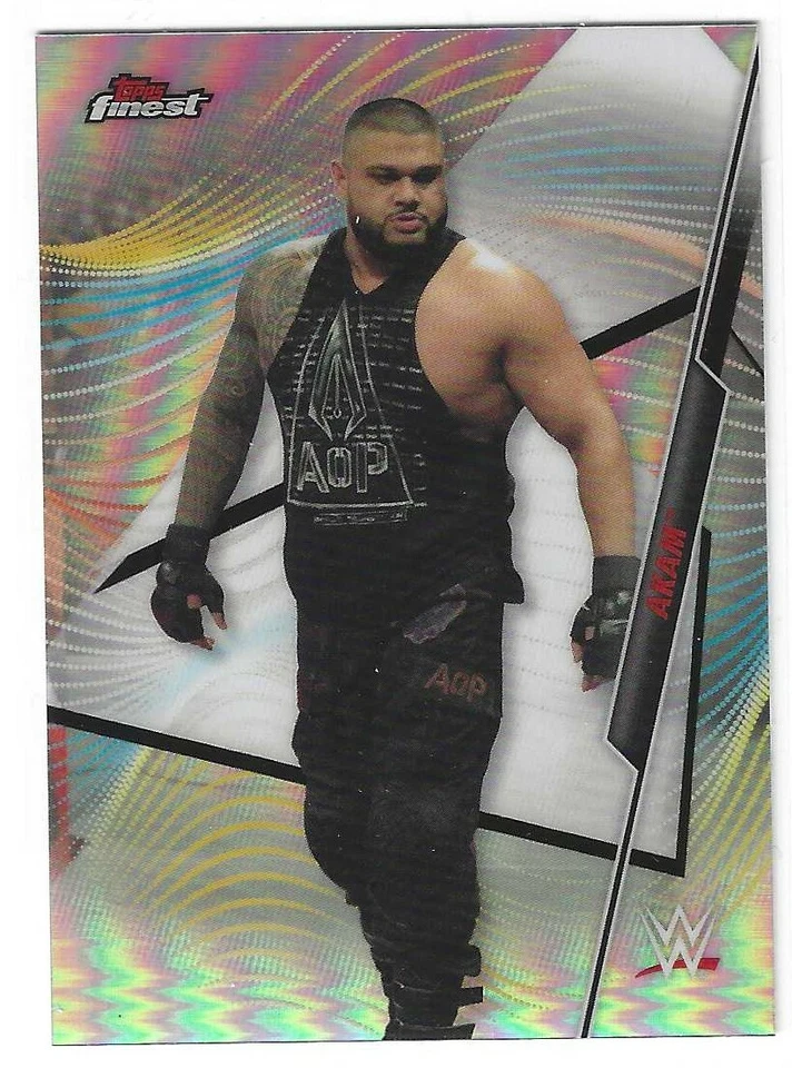 Akam 2020 Topps Finest WWE Refractor Card #2 - Image 1 of 1