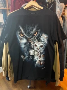 Glow in the Dark Owl T-Shirt size L - Picture 1 of 3