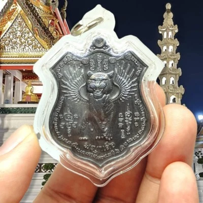 Tigre Volador Tailandés Amuleto Talismán Cobre Colgante LP Chanai Fuerza Potente Foto 1 de 3