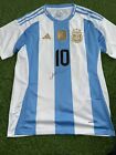 Lionel Messi Hand Signed NEW 2024 Argentina Home Shirt COA