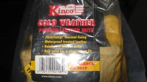 (1 PR) KINCO PW901T XLarge LEATHER MITT NEW UNUSED NOS - Picture 1 of 3