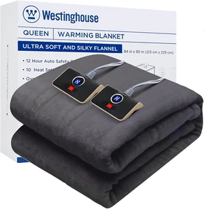 Queen Size Electric Heating Blanket, 10 Levels, Auto Shut Off, Fast Heating, Mac - Picture 1 of 12