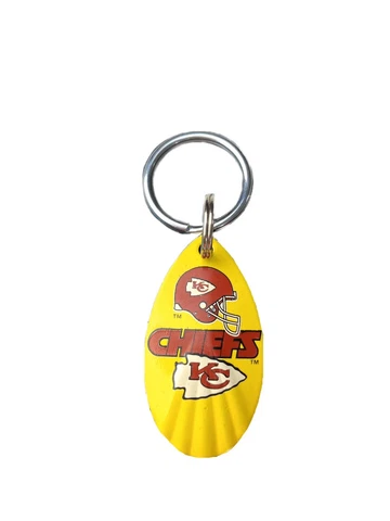 NFL Kansas City Chiefs Yellow Vintage Teardrop Spinner Keychain Cover