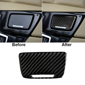 For BMW 5 Series F10 2011-2017 Carbon Fiber Interior Ashtray Panel Cover Trim - Picture 1 of 11