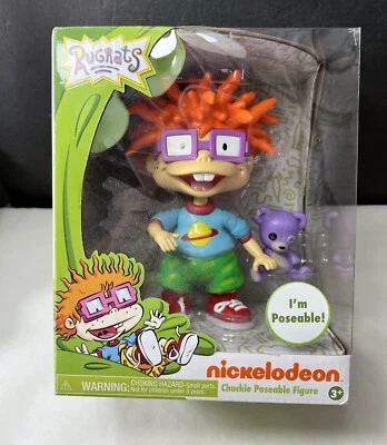 Фигурка 2017 Just Play Nickelodeon Rugrats Poseable Chuckie с плюшевым мишкой НОВАЯ - Изображение 1 из 4