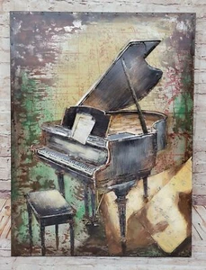 Piano modern music for living room 3d Wall Paper Decorative Painting Gift Decor - Picture 1 of 10