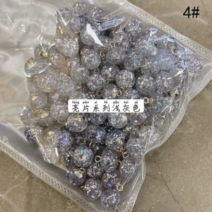 20PCS Crystal Bling Beads Button Ball Shape Metal Shank Sewing Craft Small 10mm - Picture 1 of 22