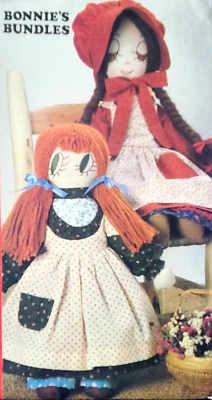 Uncut Butterick 4313 Sew Pattern Girl Stuffed Rag Dolls Clothes Wardrobe Dress - Image 1 of 4