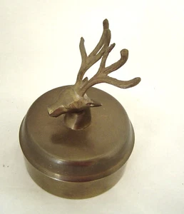 Brass Deer Trinket Box Vintage - Picture 1 of 7