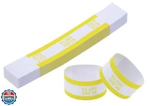 ONLYKXY 150pcs Self Sealing Cash Currency Straps Money Paper Bands Bill Wrapp - Picture 1 of 5