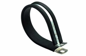NARVA 56492 PIPE CABLE SUPPORT CLAMP 60mm STEEL P CLAMP UV RUBBER COVER x1 - Picture 1 of 3