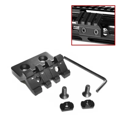 Keymod/ M-lok Offset Rail Mount 3 Slots 45 Degree Offset Light Sight Adapter - Image 1 of 4