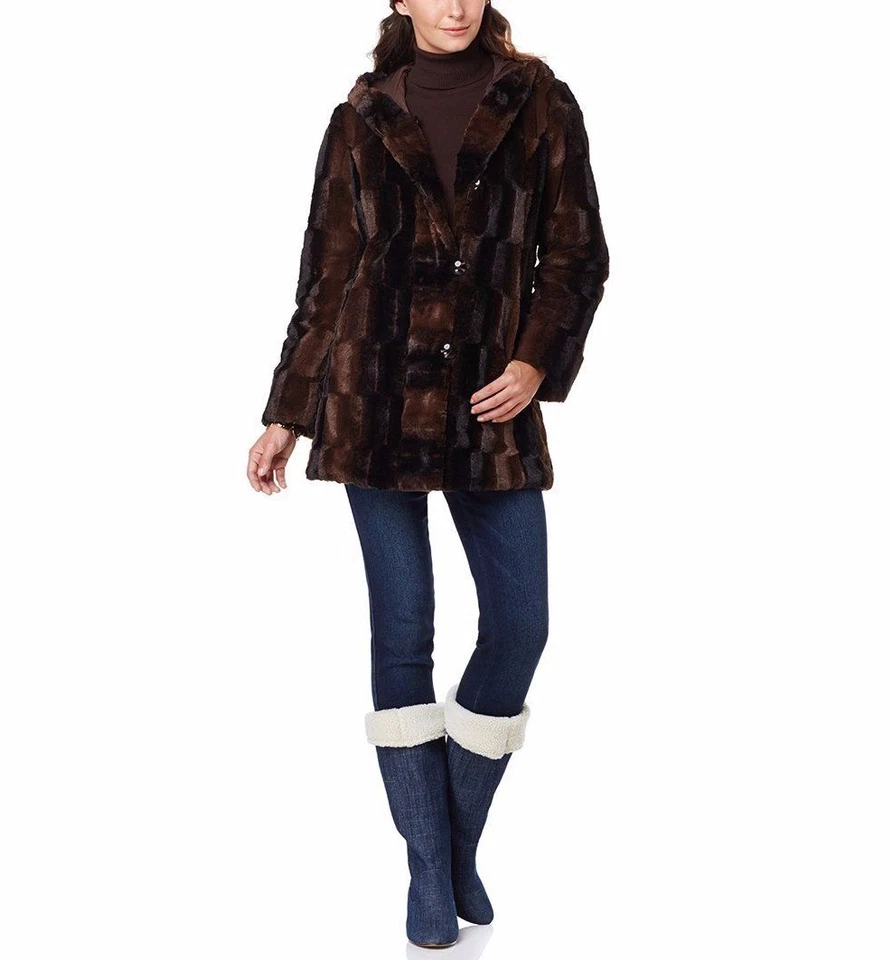 Abrigo de piel sintética reversible Hal Rubenstein The "Lorena" 373645-J Foto 1 de 4