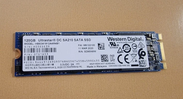 HBS3A1912A4M4B1: Western Digital 120GB Enterprise SATA SSD - Image 1 of 1
