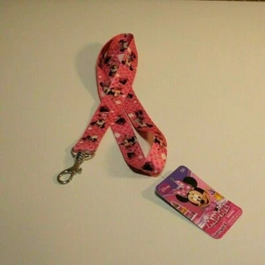 Disney Minnie Mouse Lanyard Pink 18 Inch NEW - Picture 1 of 2