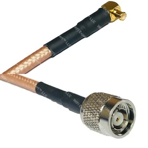 RG400 MCX MALE ANGLE to RP-TNC MALE RF Cable FAST-SHIP LOT - Picture 1 of 1