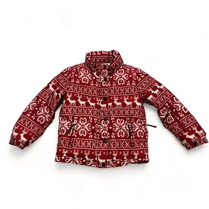 Dolce&Gabbana D&G Fair Isle Red Down Jacket Size 5 Years - Picture 1 of 14