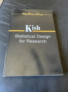 Statistical Design for Research Wiley Classics Library - Foto 1 di 10