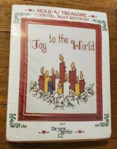 New Berlin Holiday Treasure Cross Stitch Kit "Joy to the World" #2317 Sealed - Picture 1 of 7
