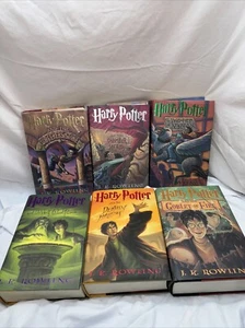 Harry Potter Series Hardcover Books 6 Pc Set Years 1 - 4, 6 & 7 J. K. Rowling - Picture 1 of 17