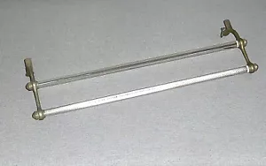 antiker Art Deco - Handtuchhalter mit 2 Glasstäben, 1920er - Picture 1 of 3