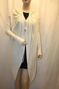 NUEVO SUÉTER CÁRDIGAN BCBGMAXAZRIA BLANCO SEDA MANGA LARGA SIB4C537 TALLA XS - Imagen 1 de 7