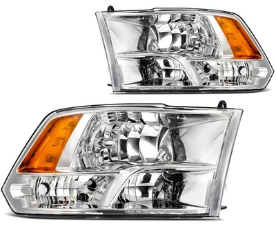 Compatível com 2009-2010 Dodge Ram 1500 conjunto de faróis de substituição motorista + passageiro - Imagem 1 de 4